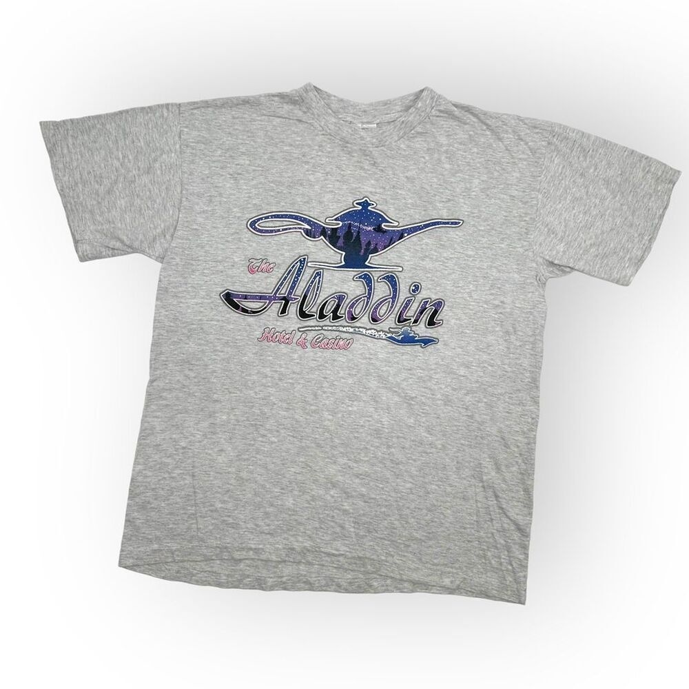 Vintage Aladdin Casino Las Vegas T-Shirt Unisex XL Multicolor Graphic Tee